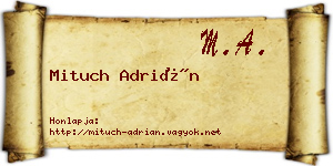 Mituch Adrián névjegykártya